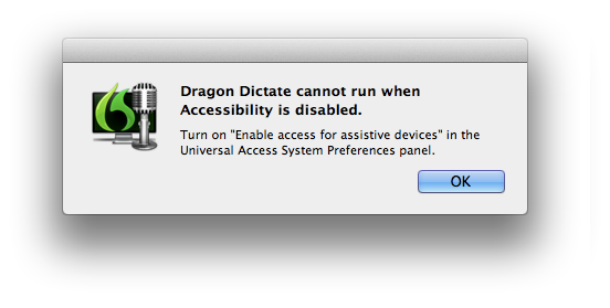 mac enable access for assistive devices synergy