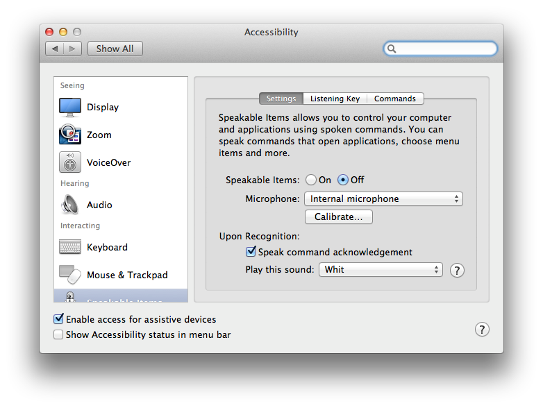 disable access for assistive devices on mac