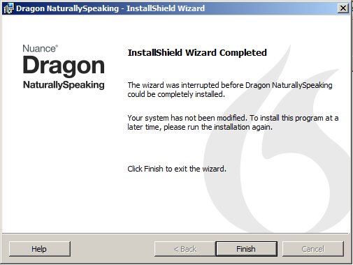 nuance dragon naturallyspeaking premium v13 error 1330.a
