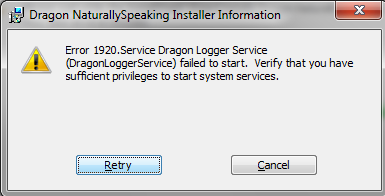 problems installing dragon naturallyspeaking 12